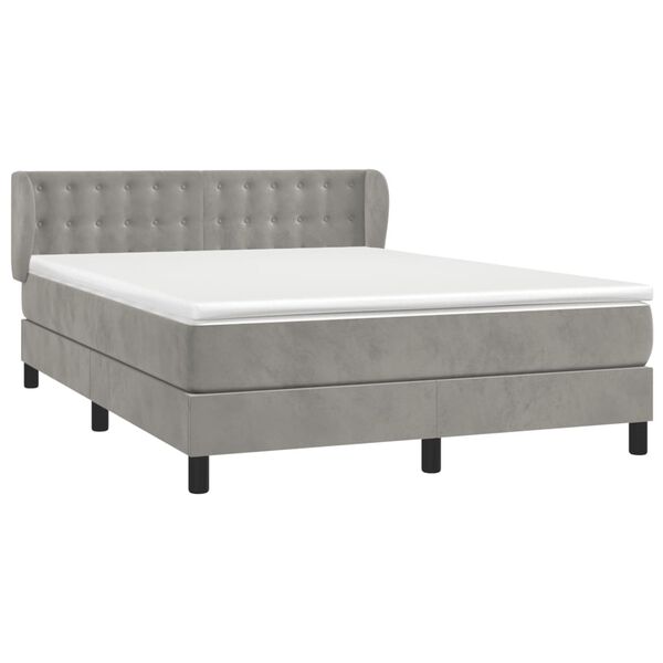 vidaXL &Kappa;&rho;&epsilon;&beta;ά&tau;&iota; Boxspring &mu;&epsilon; &Sigma;&tau;&rho;ώ&mu;&alpha; &Alpha;&nu;&omicron;&iota;&chi;&tau;ό &Gamma;&kappa;&rho;&iota; 140x200 &epsilon;&kappa;. &Beta;&epsilon;&lambda;&omicron;ύ&delta;&iota;&nu;&omicron;