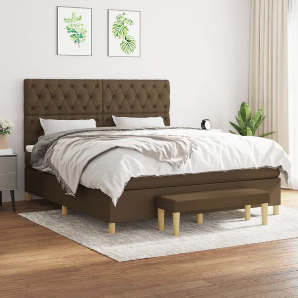 vidaXL &Kappa;&rho;&epsilon;&beta;ά&tau;&iota; Boxspring &mu;&epsilon; &Sigma;&tau;&rho;ώ&mu;&alpha; &Sigma;&kappa;&omicron;ύ&rho;&omicron; &Kappa;&alpha;&phi;έ 160x200 &epsilon;&kappa; &Upsilon;&phi;&alpha;&sigma;&mu;ά&tau;&iota;&nu;&omicron;