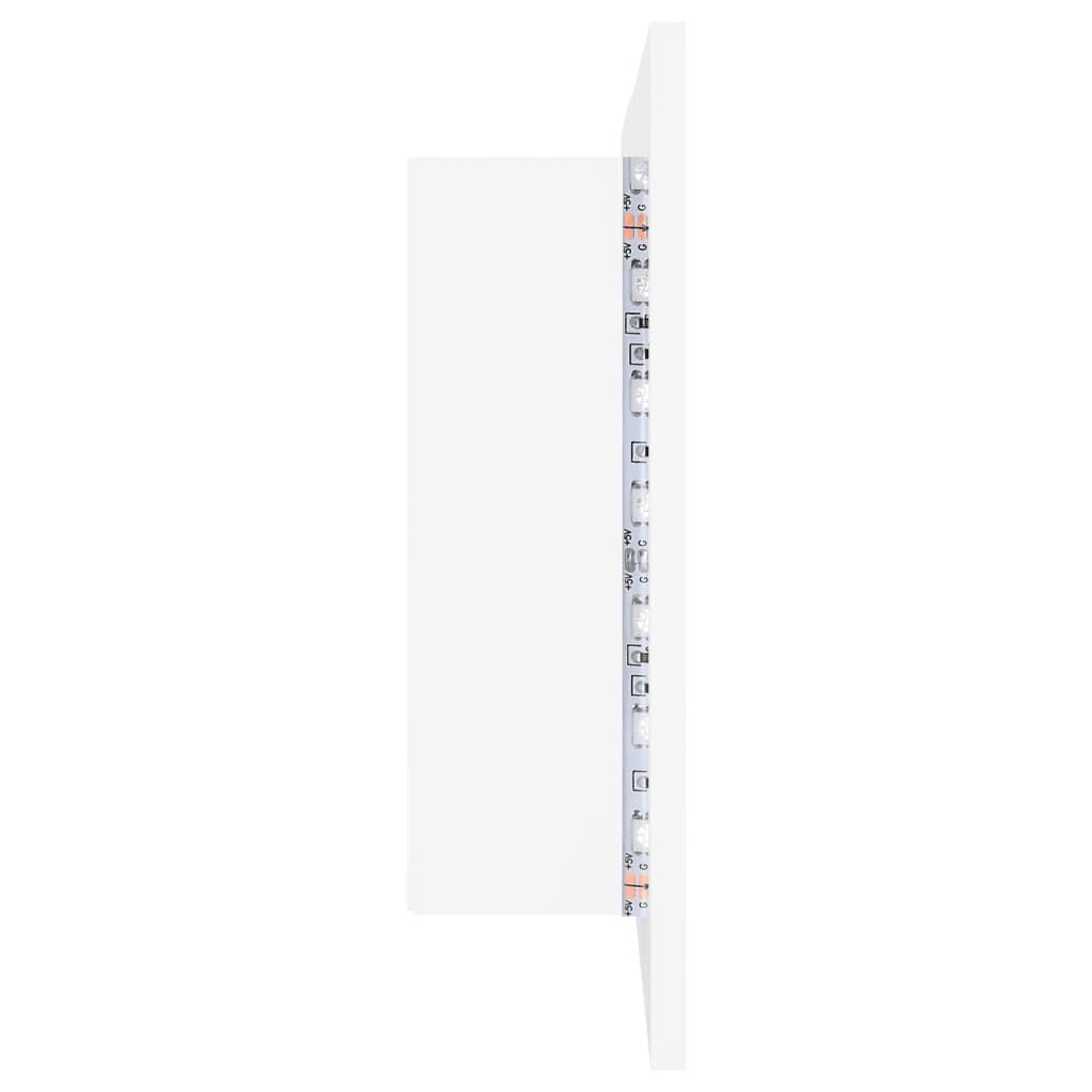 vidaXL Καθρέφτης Μπάνιου με Ντουλάπι LED Λευκός 80x12x45 εκ. Ακρυλικός