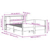 vidaXL Κρεβάτι Βιβλιοθήκη Χωρίς Στρώμα 135x190 εκ Μασίφ Ξύλο Πεύκου
