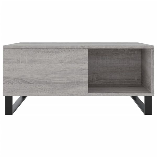 vidaXL Τραπεζάκι Σαλονιού Γκρι Sonoma 80x80x36,5εκ. Επεξεργασμένο Ξύλο