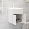 vidaXL Ντουλάπι Νιπτήρα Γυαλιστερό Λευκό 41x38,5x46 εκ από Επεξ. Ξύλο