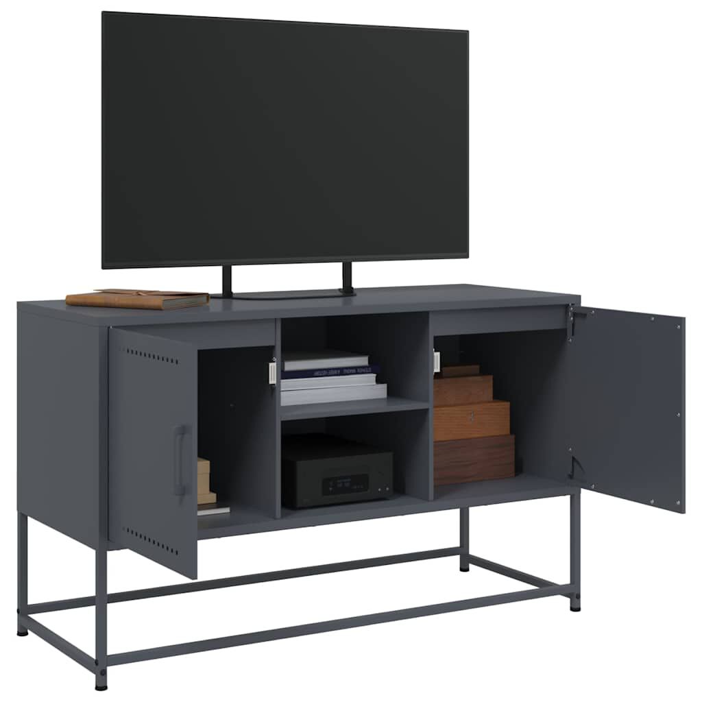 vidaXL Έπιπλο Τηλεόρασης Ανθρακί 100,5x39x60,5 εκ. από Ατσάλι