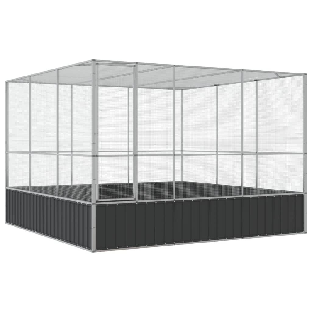 vidaXL Κλουβί Ασημένιο 311x307x212 εκ. Ατσάλινο