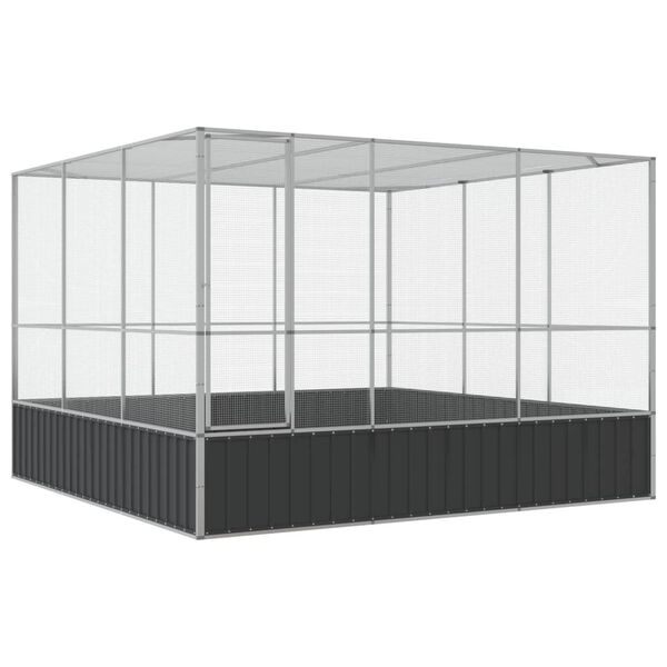 vidaXL Κλουβί Ασημένιο 311x307x212 εκ. Ατσάλινο