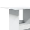 vidaXL Τραπέζι Μπαρ με Ράφια Λευκό 60x60x102 εκ. Επεξεργ. Ξύλο