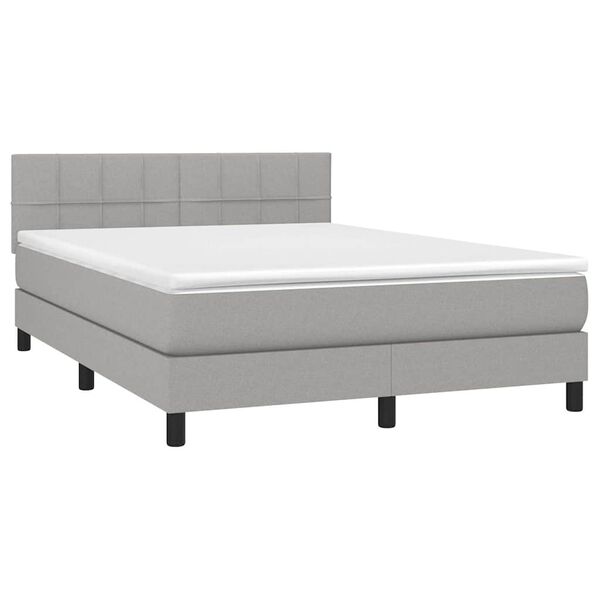 vidaXL &Kappa;&rho;&epsilon;&beta;ά&tau;&iota; Boxspring &mu;&epsilon; &Sigma;&tau;&rho;ώ&mu;&alpha; &Alpha;&nu;&omicron;&iota;&chi;&tau;ό &Gamma;&kappa;&rho;&iota; 140x190 &epsilon;&kappa;. &Upsilon;&phi;&alpha;&sigma;&mu;ά&tau;&iota;&nu;&omicron;