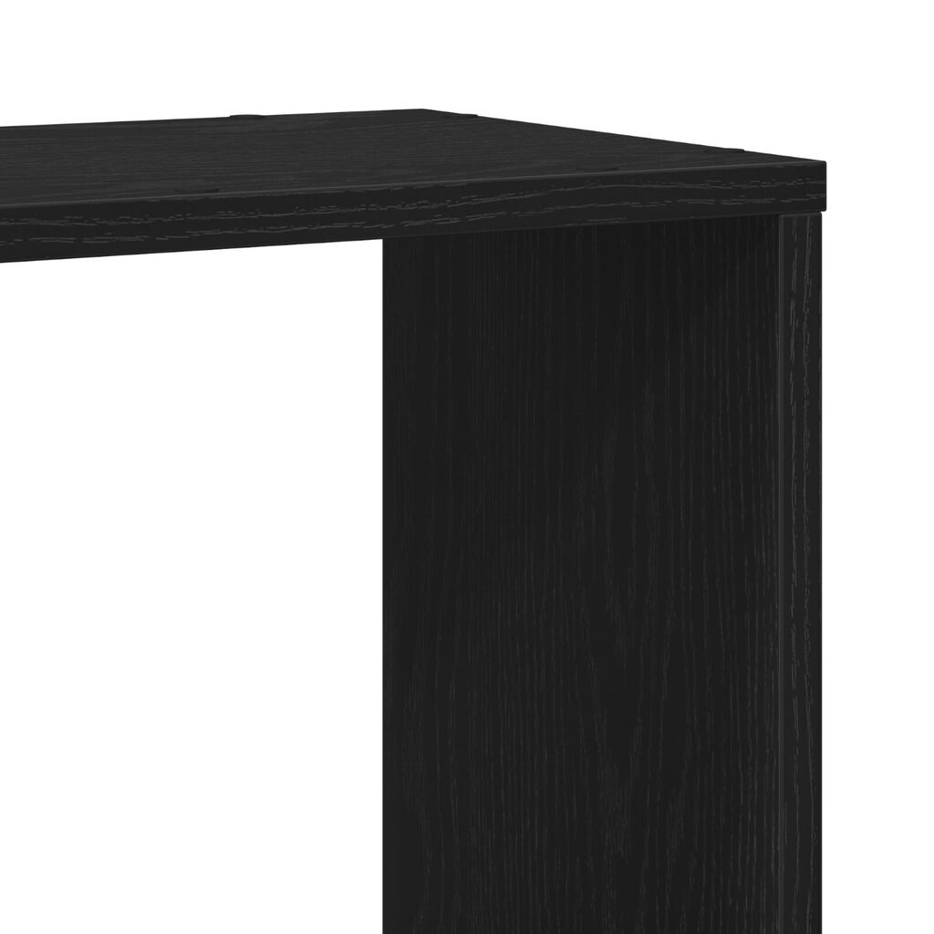 vidaXL Ράφι Βιβλίων Μαύρο Δρυς 100x24x124 εκ. Επεξεργασμένο Ξύλο