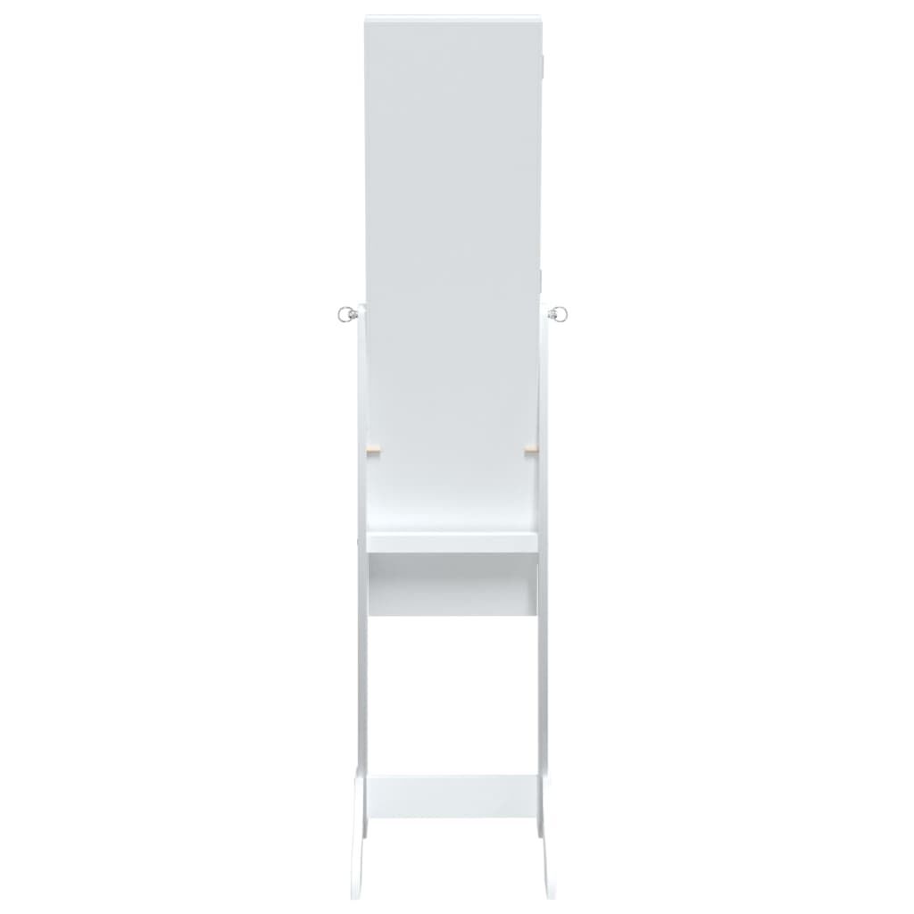 vidaXL Καθρέφτης Επιδαπέδιος Λευκός 34 x 37 x 146 εκ.