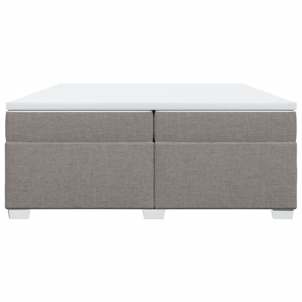 vidaXL &Kappa;&rho;&epsilon;&beta;ά&tau;&iota; Boxspring &mu;&epsilon; &Sigma;&tau;&rho;ώ&mu;&alpha; Taupe 200x200 &epsilon;&kappa;. &Upsilon;&phi;&alpha;&sigma;&mu;ά&tau;&iota;&nu;&omicron;
