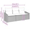 vidaXL Σετ Καναπέ Κήπου με μαξιλάρι 3 pcs Μαύρο και Κρέμα