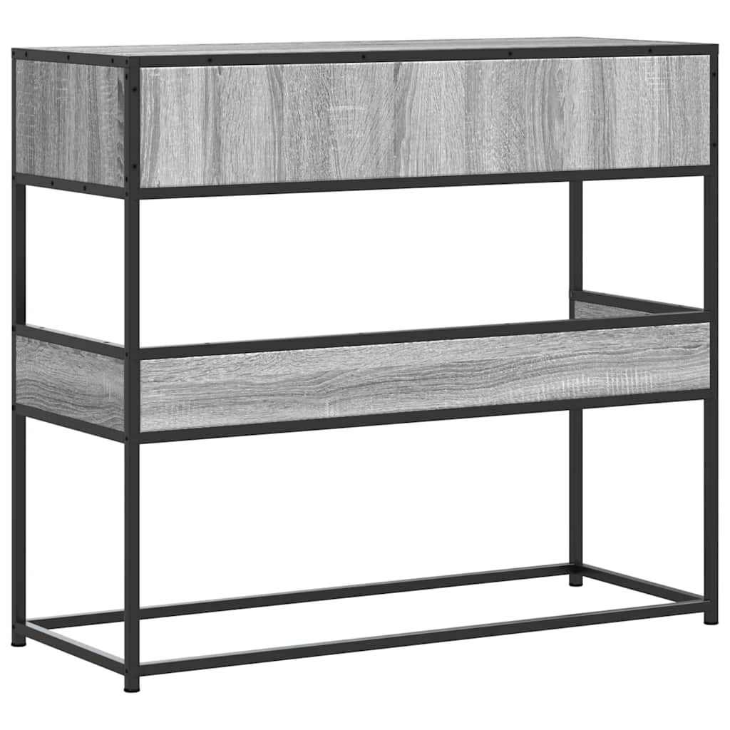 vidaXL Τραπέζι κονσόλας Γκρίζο Σονόμα 90x35x80 cm Ξύλινη κατασκευή
