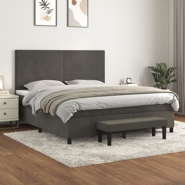 vidaXL &Kappa;&rho;&epsilon;&beta;ά&tau;&iota; Boxspring &mu;&epsilon; &Sigma;&tau;&rho;ώ&mu;&alpha; &Sigma;&kappa;&omicron;ύ&rho;&omicron; &Gamma;&kappa;&rho;&iota; 180x200 &epsilon;&kappa;. &Beta;&epsilon;&lambda;&omicron;ύ&delta;&iota;&nu;&omicron;