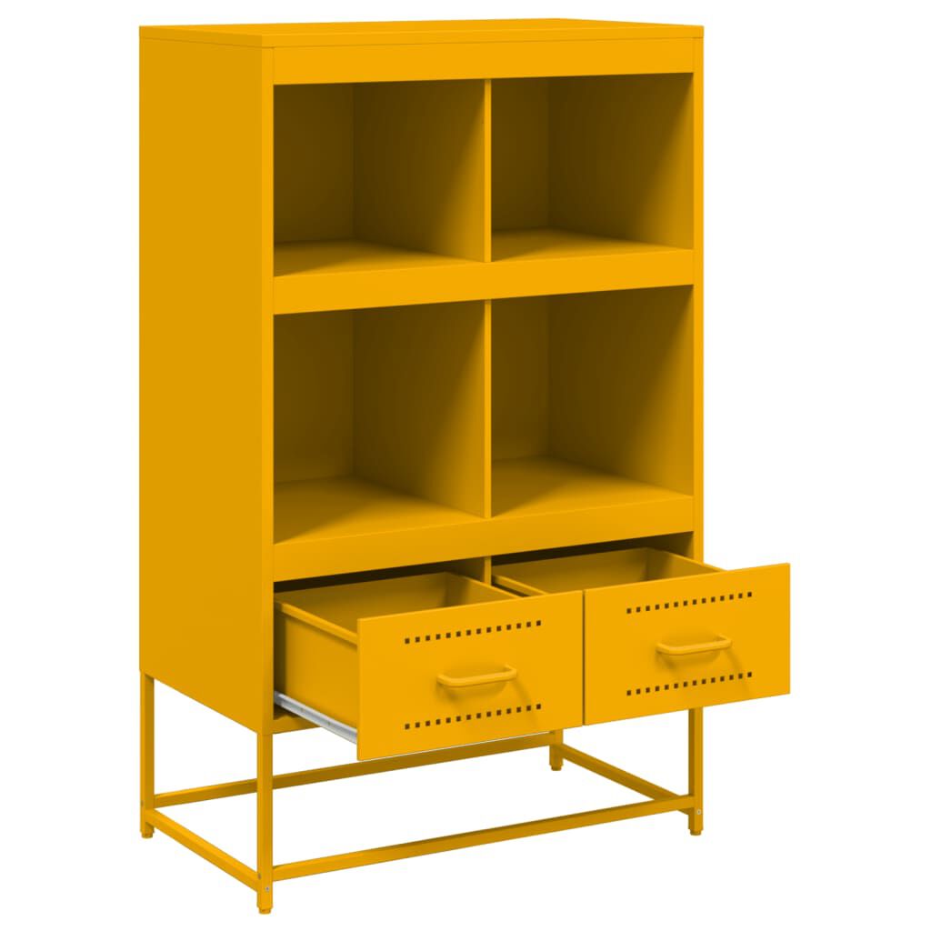 vidaXL Ντουλάπι Μουσταρδί 68x39x111,5 εκ. από Ατσάλι