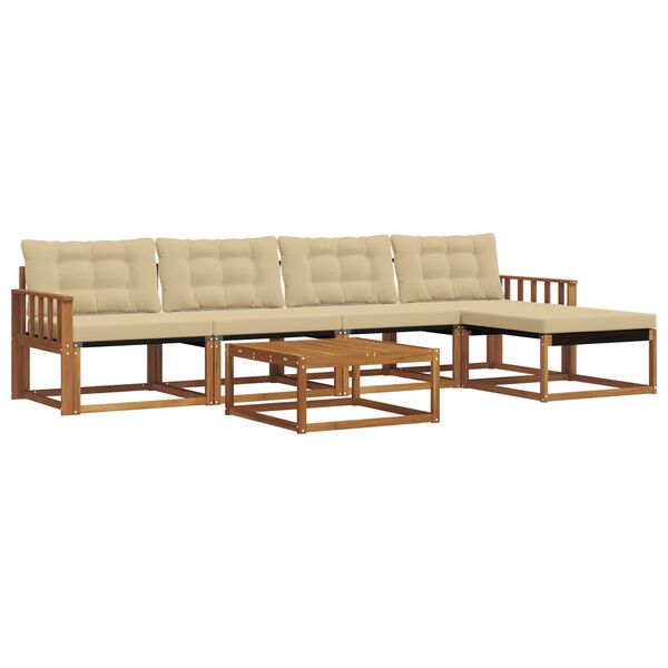 vidaXL &Sigma;&epsilon;&iota;&rho;ά &Kappa;&alpha;&nu;&alpha;&pi;έ &Epsilon;&xi;&omega;&tau;&epsilon;&rho;&iota;&kappa;&omicron;ύ &mu;&epsilon; &mu;&alpha;&xi;&iota;&lambda;ά&rho;&iota; 6 pcs &Phi;&upsilon;&sigma;&iota;&kappa;ό &kappa;&alpha;&iota; &Mu;&pi;&epsilon;&zeta;