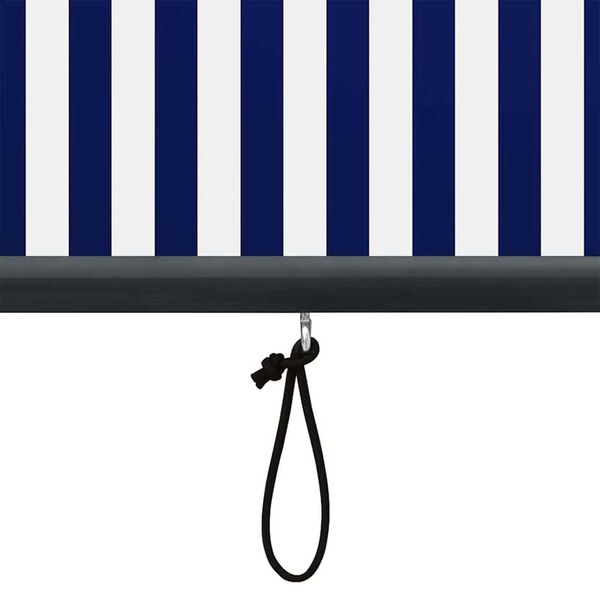 vidaXL Εξωτερικό ρολό Ριγέ Μπλε και λευκό 180 x 250 cm ύφασμα