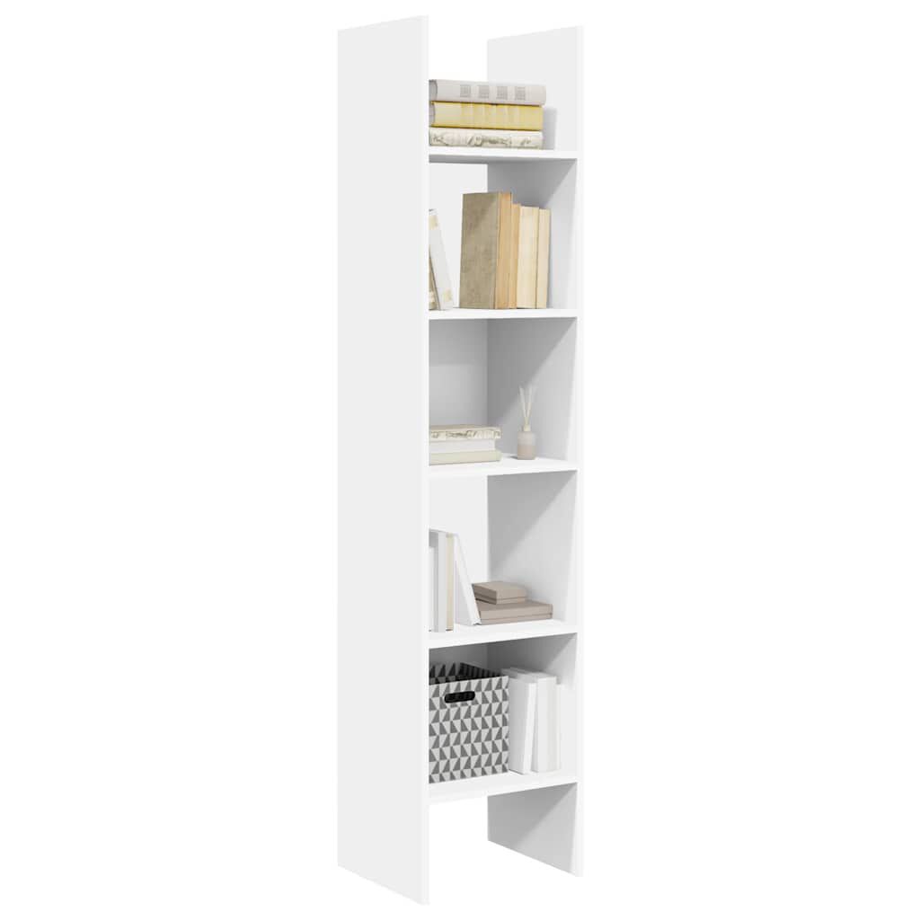 vidaXL Βιβλιοθήκη Λευκή 40 x 35 x 180 εκ. από Επεξ. Ξύλο