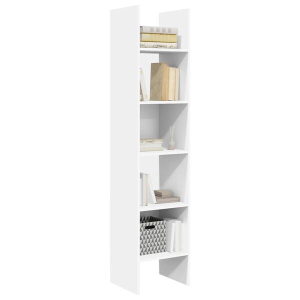 vidaXL Βιβλιοθήκη Λευκή 40 x 35 x 180 εκ. από Επεξ. Ξύλο