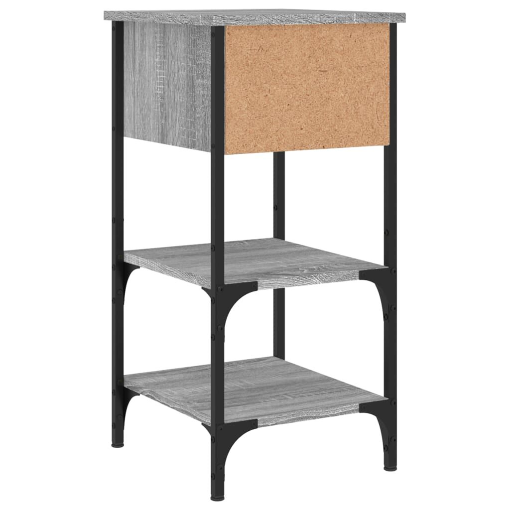 vidaXL Κομοδίνα 2 τεμ. Γκρι Sonoma 34x36x70 εκ. από Επεξεργασμένο Ξύλο