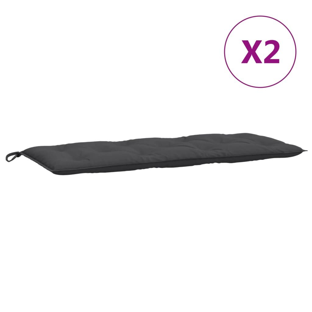 vidaXL Μαξιλάρι Πάγκου Κήπου Ανθρακί Μελανζέ 120x50x7εκ. Ύφασμα