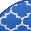 vidaXL Χαλί εξωτερικού χώρου ARAKIL μπλε Ø120 cm PP