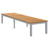 vidaXL Ξαπλώστρα 1-πρόσωπο Γκρι 200 x 55 x 35 εκ. Μασίφ ξύλο ακακίας