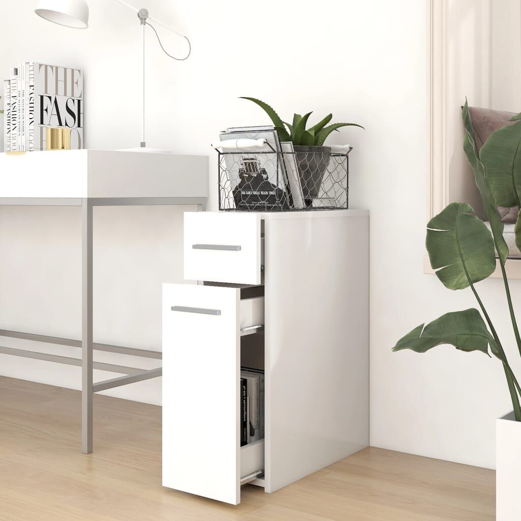 vidaXL Συρταριέρα Γενικής Χρήσης Λευκή 20 x 45,5 x 60 εκ. Επεξ. Ξύλο