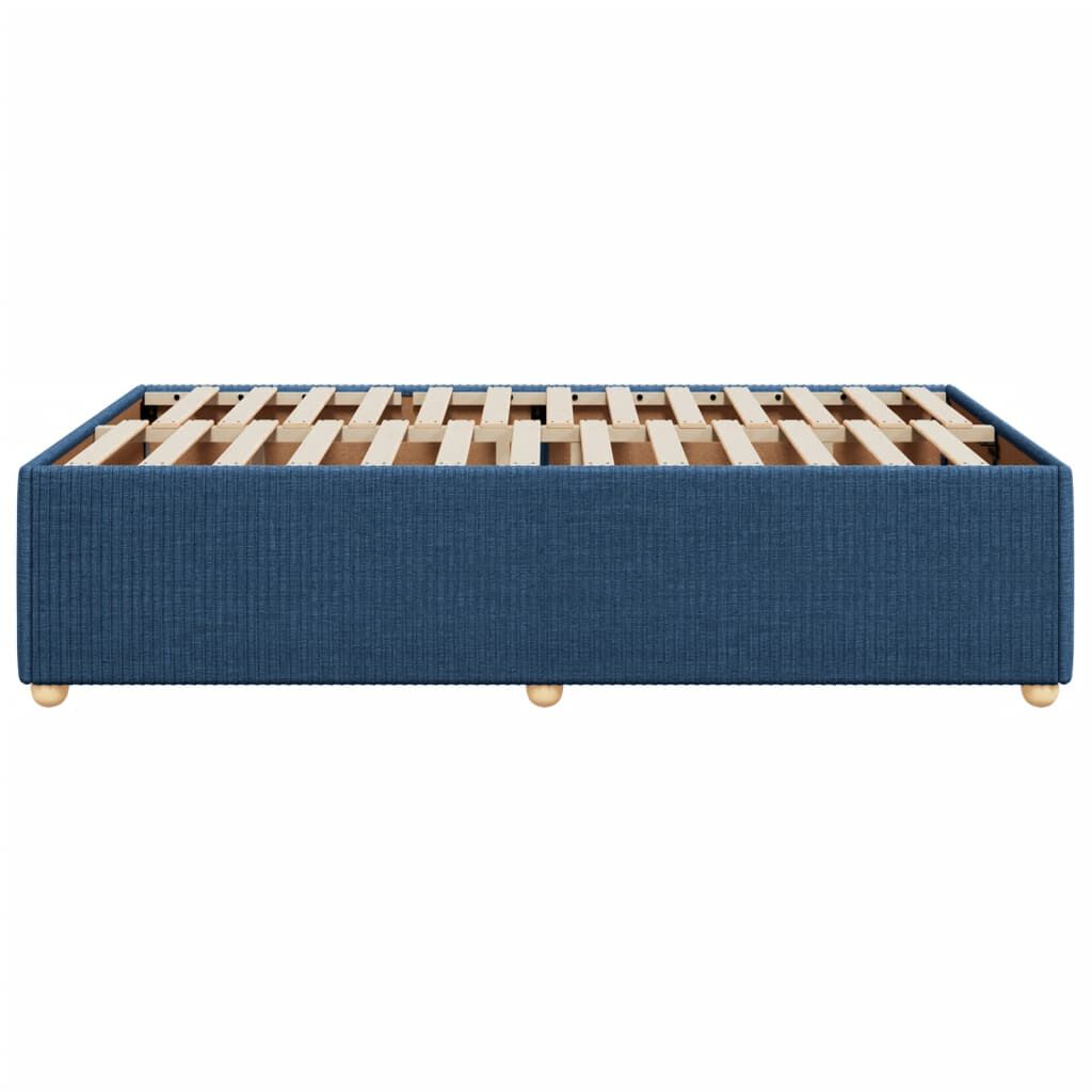 vidaXL Πλαίσιο κρεβατιού χωρίς στρώμα μπλε 120x200cm ύφασμα