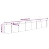 vidaXL Ζαρντινιέρα Πράσινη 260x40x36 εκ Γαλβανισμένος χάλυβας