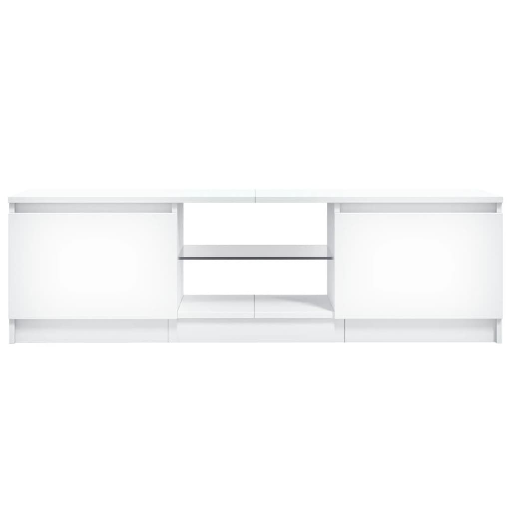vidaXL Ντουλάπα Τηλεόρασης με Φώτα LED Μαύρο Δρύς 140x40x35,5 εκ. από επεξεργασμένο ξύλο