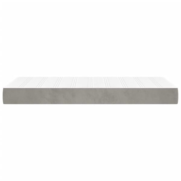 vidaXL Στρώμα με Pocket Springs Ανοιχτό Γκρι 90x220x20 εκ. Βελούδινο
