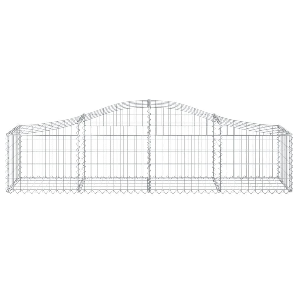 vidaXL Συρματοκιβώτια Τοξωτά 3 τεμ. 200x50x40/60 εκ. Γαλβαν. Ατσάλι