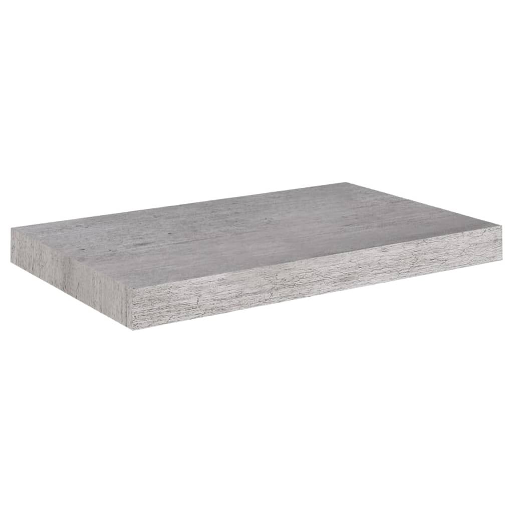vidaXL Ράφια Τοίχου 2 τεμ. Γκρι Σκυροδέματος 50x23x3,8 εκ. MDF