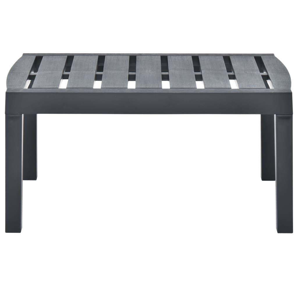 vidaXL Τραπεζάκι Κήπου Ανθρακί 78 x 55 x 38 εκ. Πλαστικό