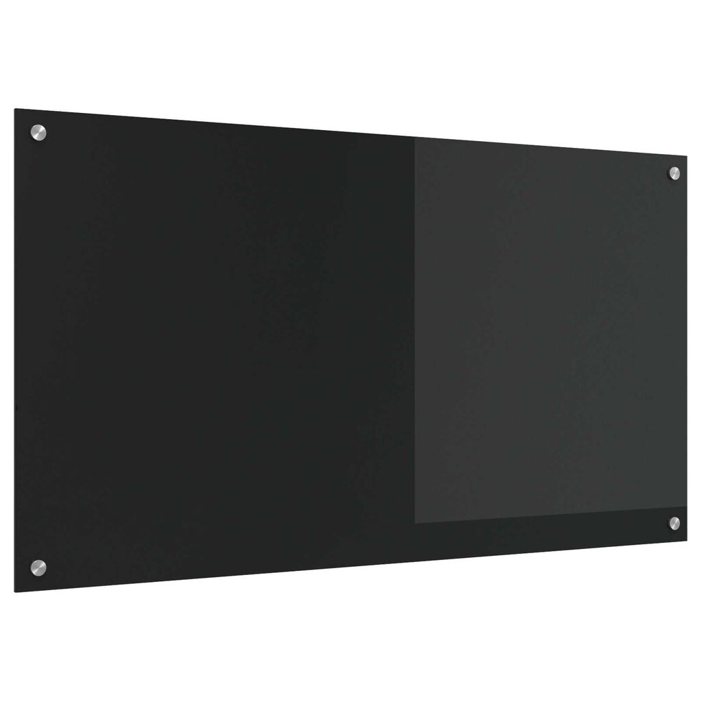 vidaXL Μαύρος Κουζίνας Πίνακας 110x60x0,6 εκ Γυαλί Ανθρακα
