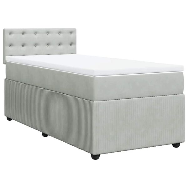vidaXL &Kappa;&rho;&epsilon;&beta;ά&tau;&iota; Boxspring &mu;&epsilon; &Sigma;&tau;&rho;ώ&mu;&alpha; &Alpha;&nu;&omicron;&iota;&chi;&tau;ό &Gamma;&kappa;&rho;&iota; 80x200 &epsilon;&kappa;. &Beta;&epsilon;&lambda;&omicron;ύ&delta;&iota;&nu;&omicron;