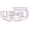 vidaXL Τραπεζάκι Σαλονιού Καπνιστή Δρυς 87,5x87,5x40 εκ. Επεξεργ. Ξύλο