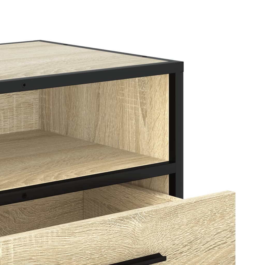 vidaXL Έπιπλο Τηλεόρασης Sonoma Δρυς 80x34,5x40εκ Επεξ. Ξύλο/Μέταλλο