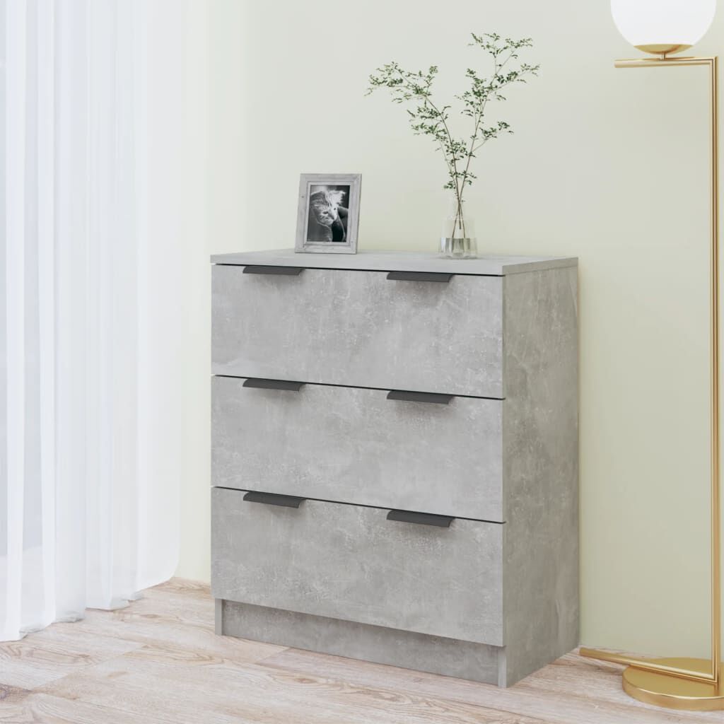 vidaXL Συρταριέρα Γκρι Σκυροδέματος 60x30x70 εκ. Επεξεργασμένο Ξύλο