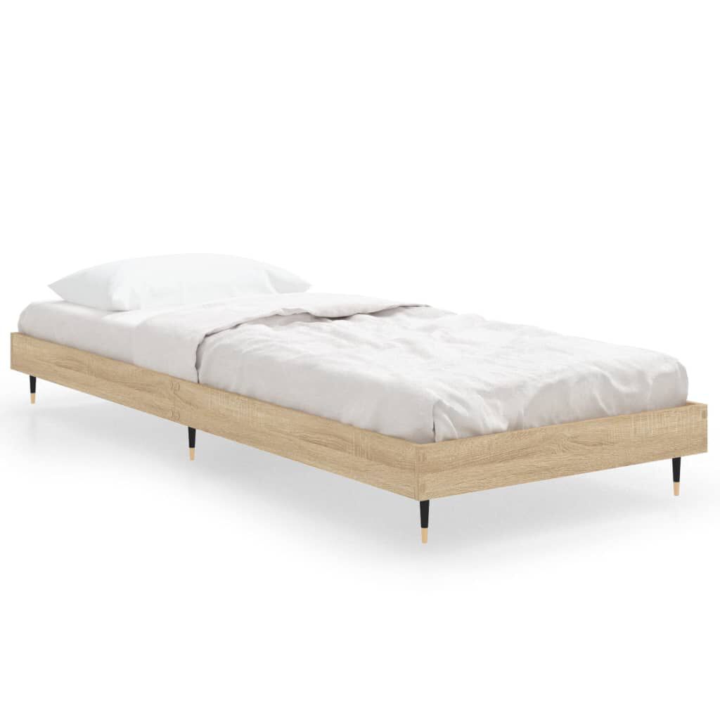 vidaXL Πλαίσιο Κρεβατιού Χωρ. Στρώμα Sonoma Δρυς 75x190εκ Επεξ. Ξύλο