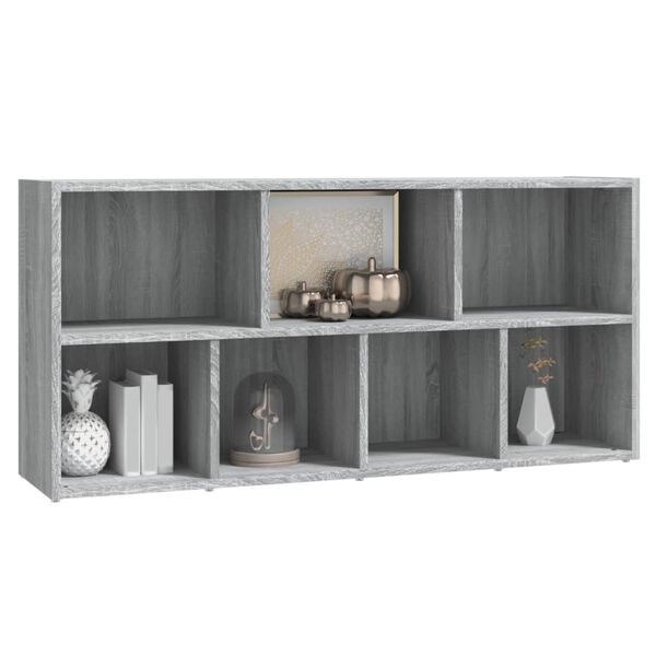 vidaXL Βιβλιοθήκη Γκρι Sonoma 50 x 25 x 106 εκ.