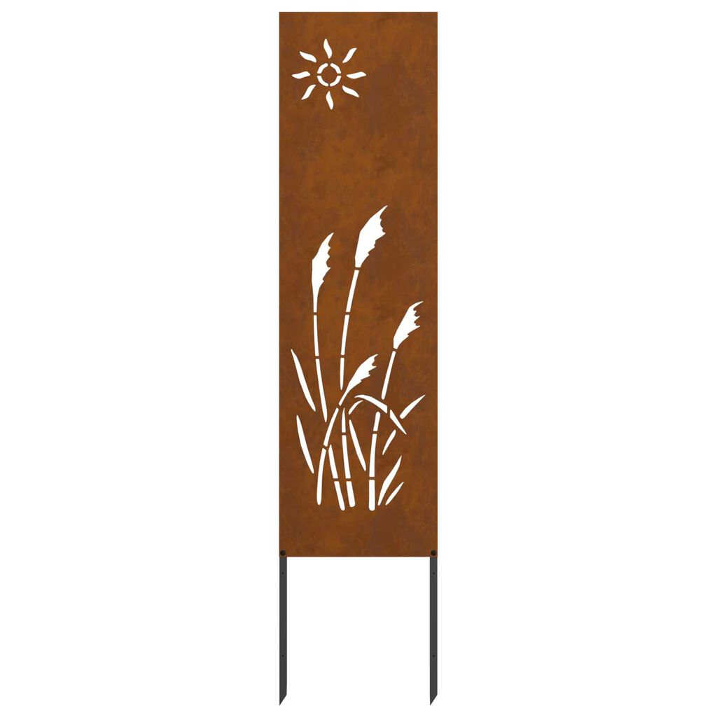 vidaXL Διακοσμητική Πλάκα Κήπου Σκ rusty 32 x 140 εκ