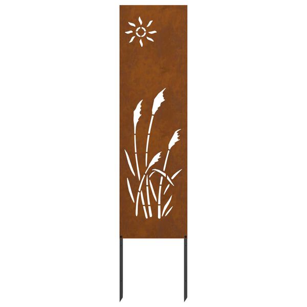 vidaXL Διακοσμητική Πλάκα Κήπου Σκ rusty 32 x 140 εκ