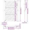 vidaXL Πύλη κήπου Μαύρη 105x155 cm Σχεδιασμός ατσαλένιου φύλλου