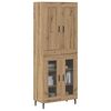 vidaXL Highboard 2 pcs Artisan Oak &Epsilon;&pi;&epsilon;&xi;&epsilon;&rho;&gamma;&alpha;&sigma;&mu;έ&nu;&omicron; &xi;ύ&lambda;&omicron;