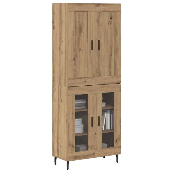 vidaXL Highboard 2 pcs Artisan Oak &Epsilon;&pi;&epsilon;&xi;&epsilon;&rho;&gamma;&alpha;&sigma;&mu;έ&nu;&omicron; &xi;ύ&lambda;&omicron;