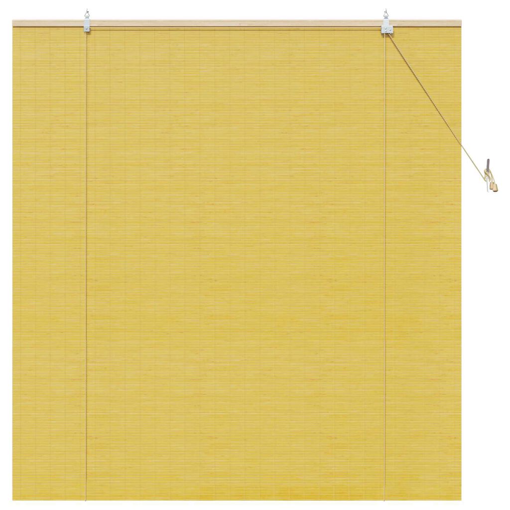 vidaXL Ρολά και Σκίες Παραθύρων Κίτρινο 150 x 160 cm Μπαμπού