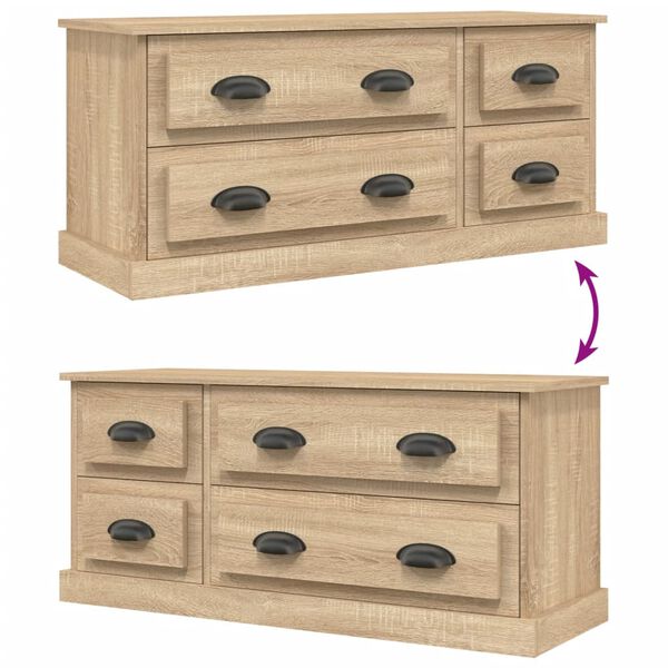 vidaXL Έπιπλο Τηλεόρασης Sonoma Δρυς 100x35,5x45 εκ. Επεξ. Ξύλο
