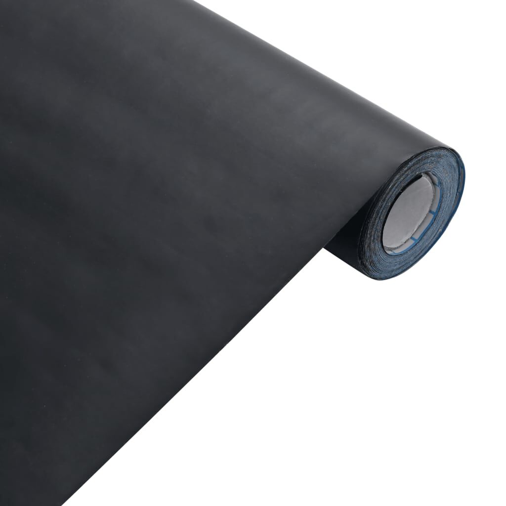 vidaXL Αυτοκόλλητο Επίπλων Ματ Μαύρο 90 x 500 εκ. από PVC