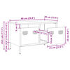 vidaXL Έπιπλο Τηλεόρασης Λαδί 68 x 39 x 43,5 εκ. Χάλυβας Ψυχρής Έλασης